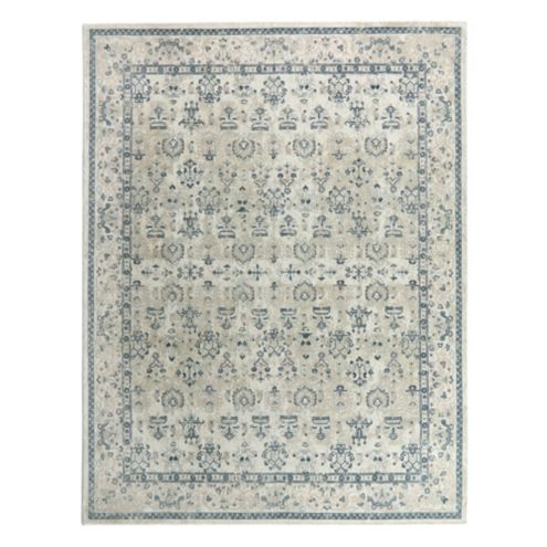 Brielle Printed Tufted Rug Swatch - Blue/Blush | Ballard Designs