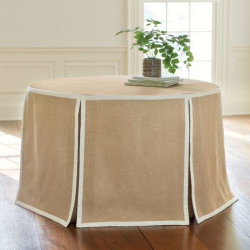 round tablecloth burlap paneled ballarddesigns carousel move through