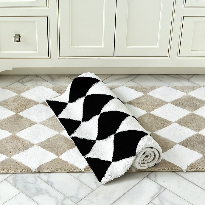 Harlequin Black White Rug Checkerboard