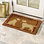 Personalized Yellow Dog Coir Mat