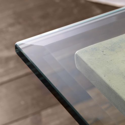 rectangle glass table top