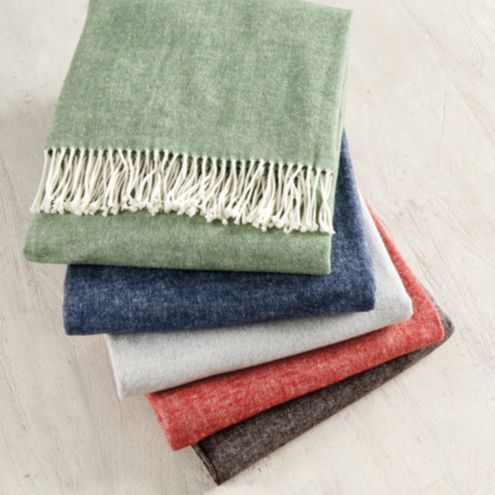 Green discount herringbone throw