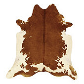Natural Cowhide Rug - Brown and White