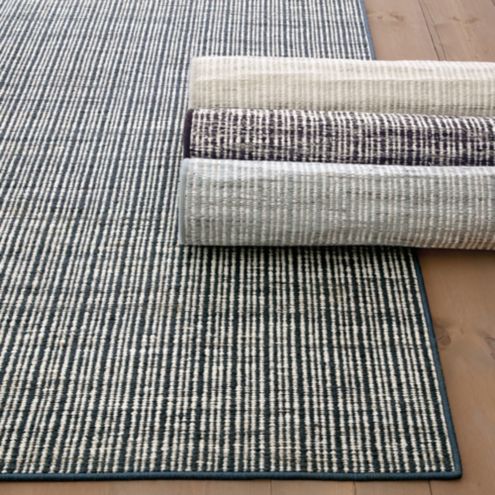 Levi Custom Rug with Hand Loomed Wool & Machine Serged Edges