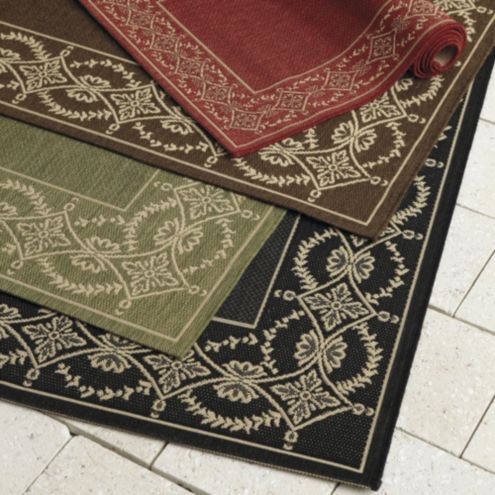 Heirloom Bordered Indoor/Outdoor Rug | Ballard Designs