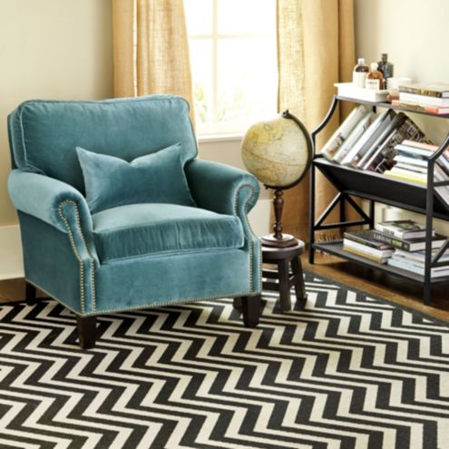 Chevron Stripe Indoor/Outdoor Rug | Ballard Designs