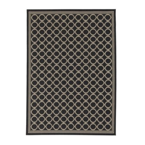 Bermuda Indoor/Outdoor Rug - Black & Rust