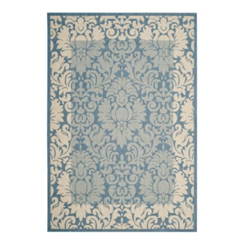 Damask Bordered Indoor/Outdoor Rug | Ballard Designs