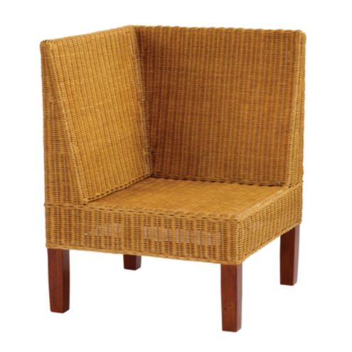 Rosalind Wicker Corner Banquette Bench