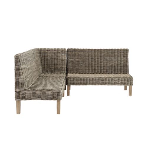 Wicker banquette store