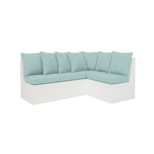 pillows benches, cushions back inch with 30 Banquette 48 & Piece & Breton 3 seat 19, Set