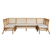 Suzanne Kasler Southport 5-Piece Banquette with Seat Cushions - Two 30