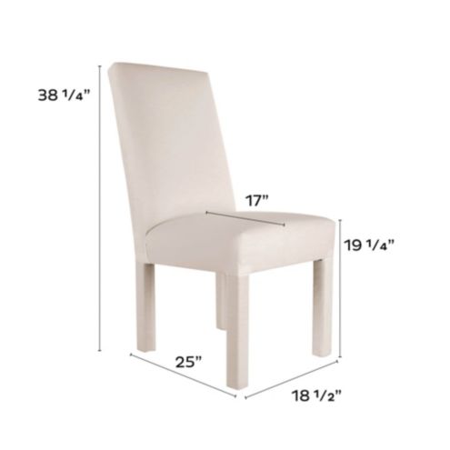 White discount parsons chair