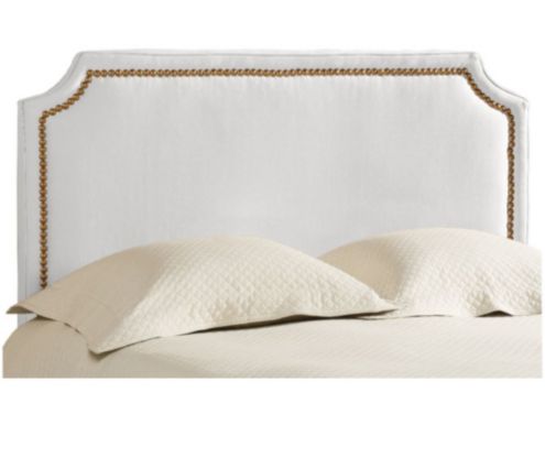 Stevenson Upholstered Headboard with Brass Nailheads | Ballard Designs