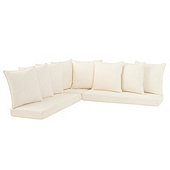 3-Piece Banquette Seat Cushion & Back Pillow Set - Two 48