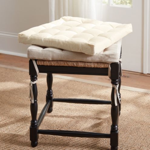 Cecily Tufted Stool & Bench Cushion Natural Linen - Ballard Designs