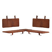 Leather 5-Piece Bench Cushion Set -Two 2 Seat, One Corner Cushion & Two Back cushions