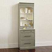 Paulette Server with 2 Drawers - Gray with Cream Interior