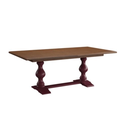 Casa Florentina Tarvine Double Pedestal Table with Walnut Top - Custom ...