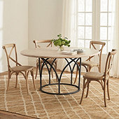 Chelsea Travertine Dining Table