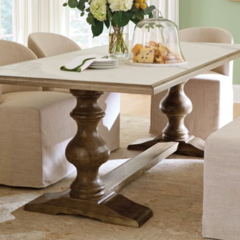 White double deals pedestal dining table