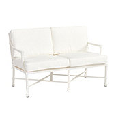 Suzanne Kasler Directoire Loveseat with 2 Cushion Sets - White