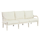 Ceylon Whitewash Sofa with Cushions