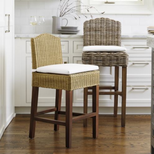 Simone Wicker Counter Stool