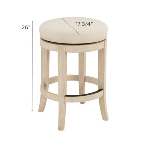 Backless harlow upholstered swivel best sale counter stool