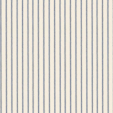 Vintage Ticking Stripe Navy Fabric By The Yard