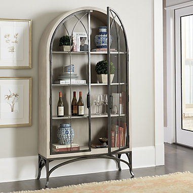 Bookcases Cabinets Ballard Designs, Tall Slim Bookcase With Glass Doors