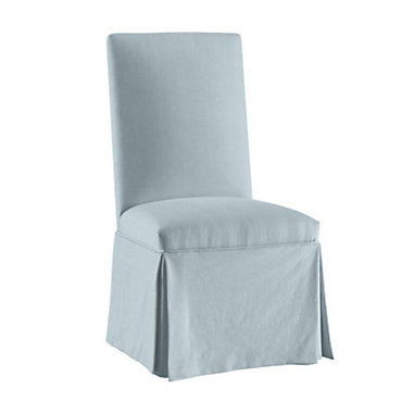 Dining Chairs Designer Slipcovered, Scroll Back Parson Chair Slipcovers