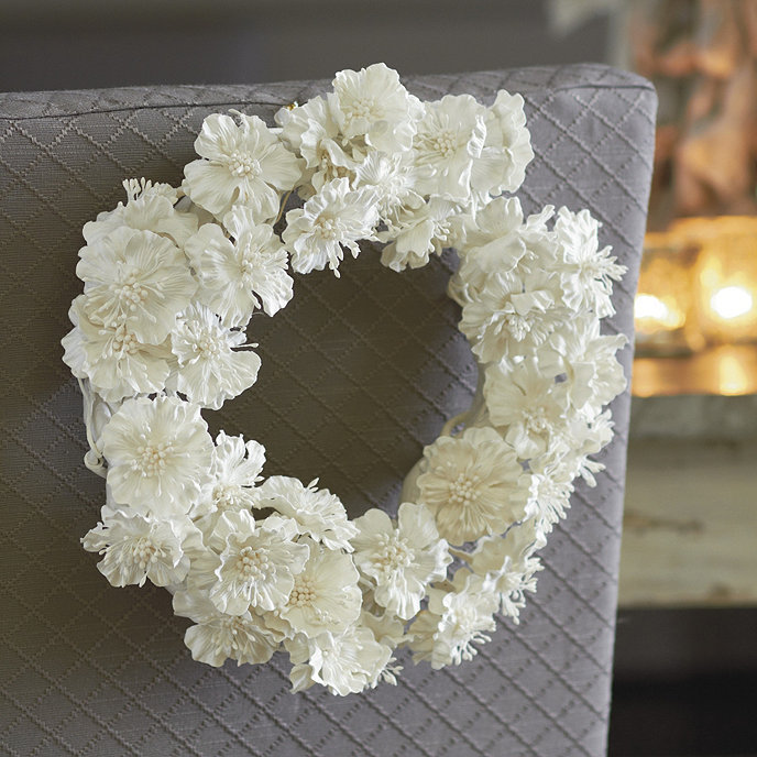 Set of 4 Paper Flower Mini Wreaths White | Home Accessories | Ballard ...