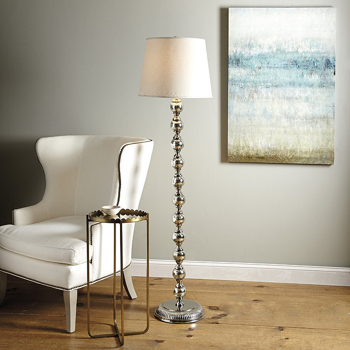 Mercury Glass Stacked Ball Floor Lamp | Ballard Designs