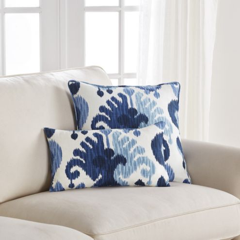 White XL Lumbar Pillow Waves and Sails Blue by Nancy_bradham -  in 2023