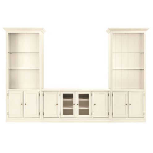 Media console store and bookcase