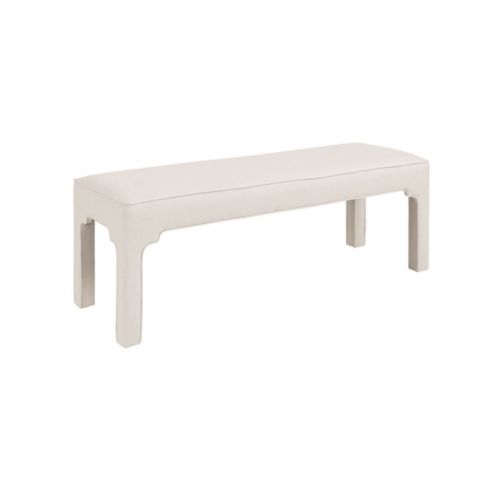 Cecily Tufted Stool & Bench Cushion Natural Linen - Ballard Designs