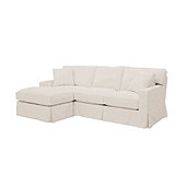Graham Slipcovered 2-Piece Sectional with Left Arm Chaise and Right Arm Loveseat
