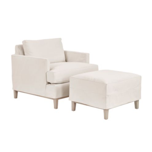 Hartwell Chair and Ottoman Slipcover Only