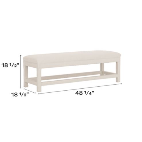 Parsons 48 inch Custom Upholstered Bench