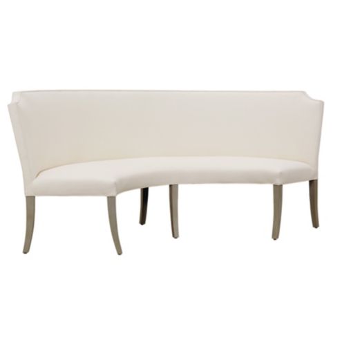 Curved dining bench with back hot sale