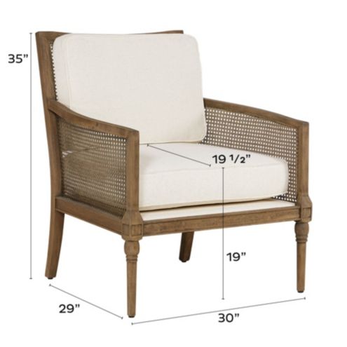 Wimberly Cane Armchair with Cushions