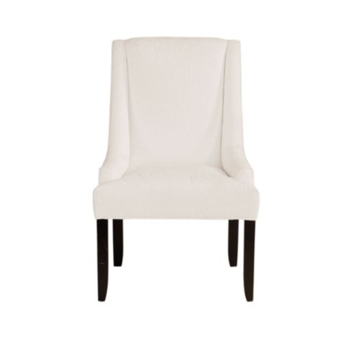 Gramercy embroidered discount linen wing chair