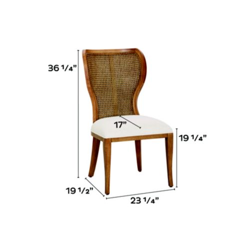 Gilmore Upholstered Dining Chair Cane Back