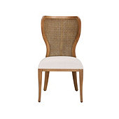 Gilmore Caned Dining Chair with Sandberg Parchment Seat