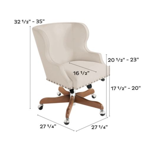 Carson Upholstered Swivel Desk Chair