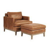 Hartwell Leather Chair & Ottoman