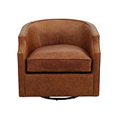 Skylar Leather Swivel Chair