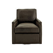 Pembroke Leather Swivel Chair