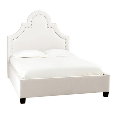 Ally Bed with Pewter Nailheads